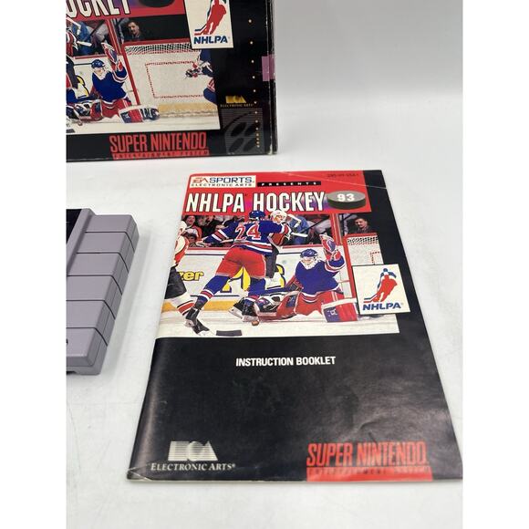 Super Nintendo SNES Game NHLPA Hockey 93 CIB Complete In Box - Picture 10 of 16